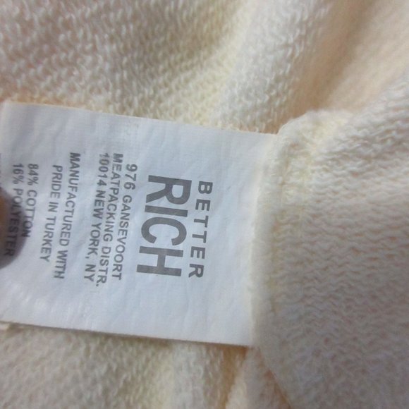 Better Rich NY Heart crew Julia Sweatshirt sunlight yellow women's SMALL NEW - Picture 9 of 9